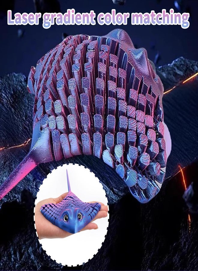 YOUNEEDFUL 3D Printing Devilfish Cute Devilfish,3D Printed Toys,Desktop pet Toy Gifts and Home Decorations (Laser red) - Image 4
